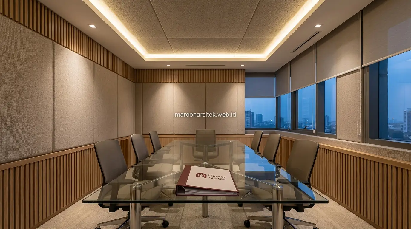 Pengelolaan akustik ruang kerja pada kantor hasil renovasi