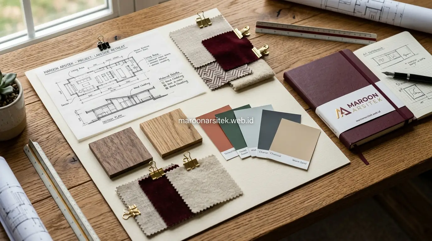 Gambar kerja desain rumah siap digunakan untuk tahap konstruksi