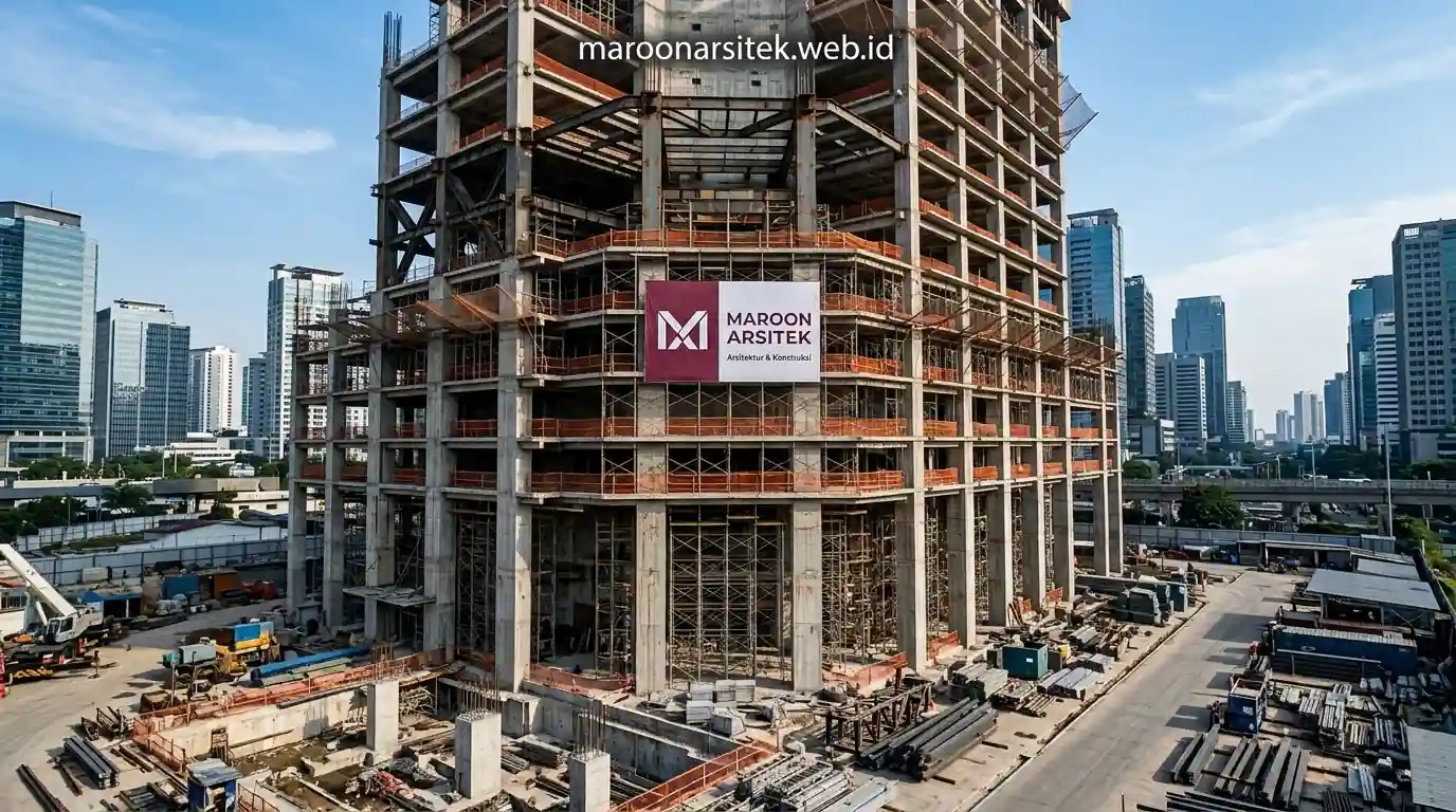 Proyek konstruksi kontraktor gedung bertingkat