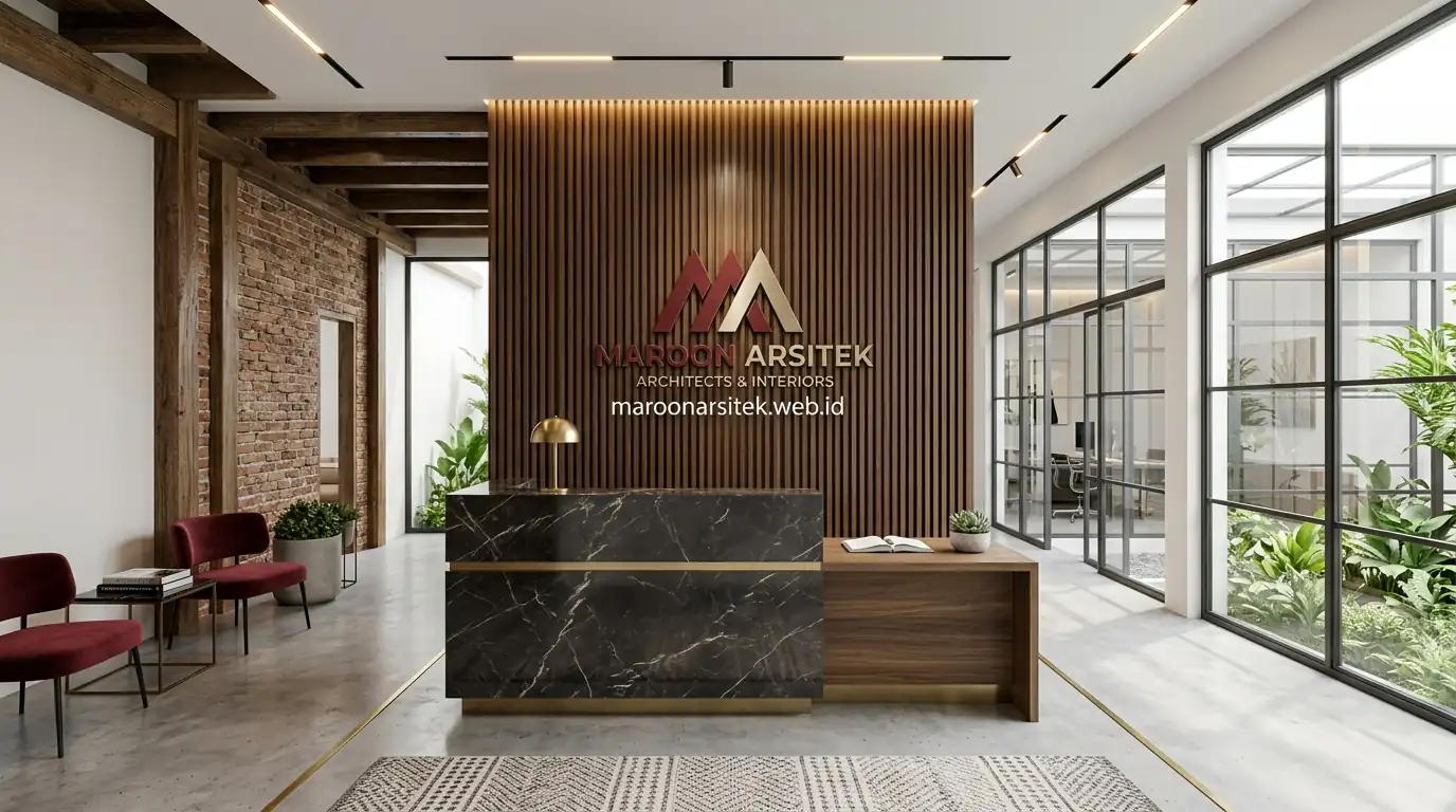 Transformasi identitas visual ruko menjadi kantor modern — Maroon Arsitek