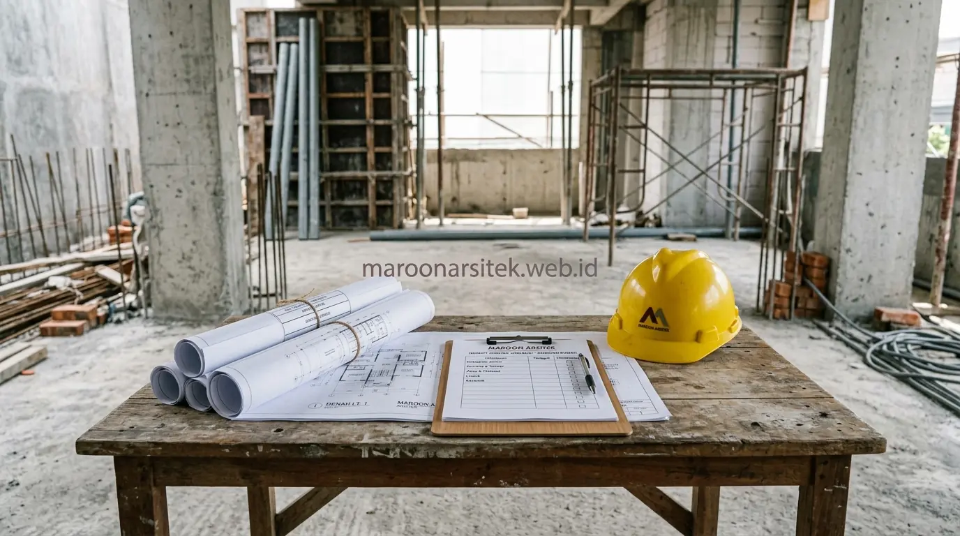 Pengawasan proyek renovasi rumah oleh kontraktor