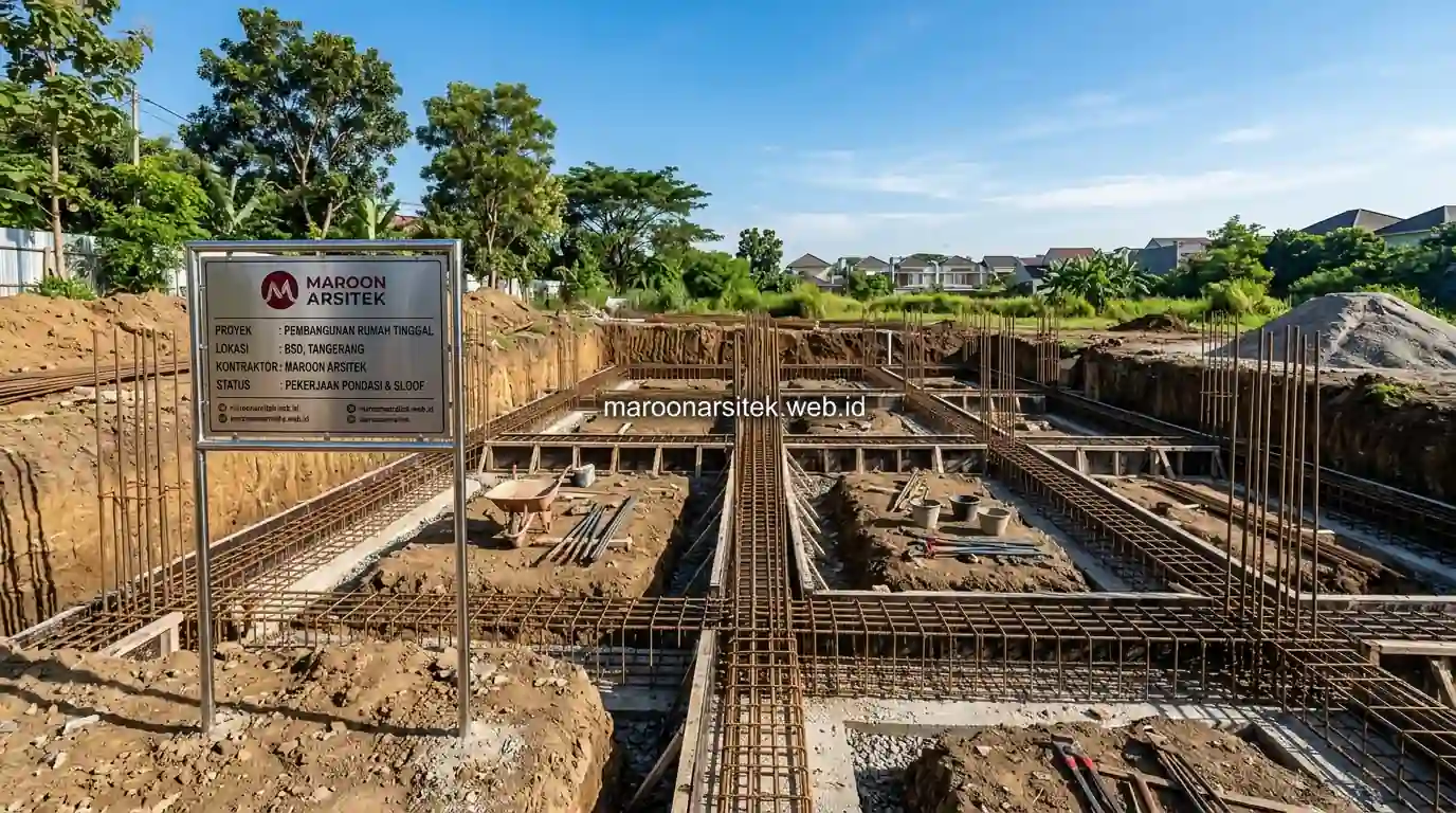 Tahap struktur dan pondasi dalam pembangunan rumah baru