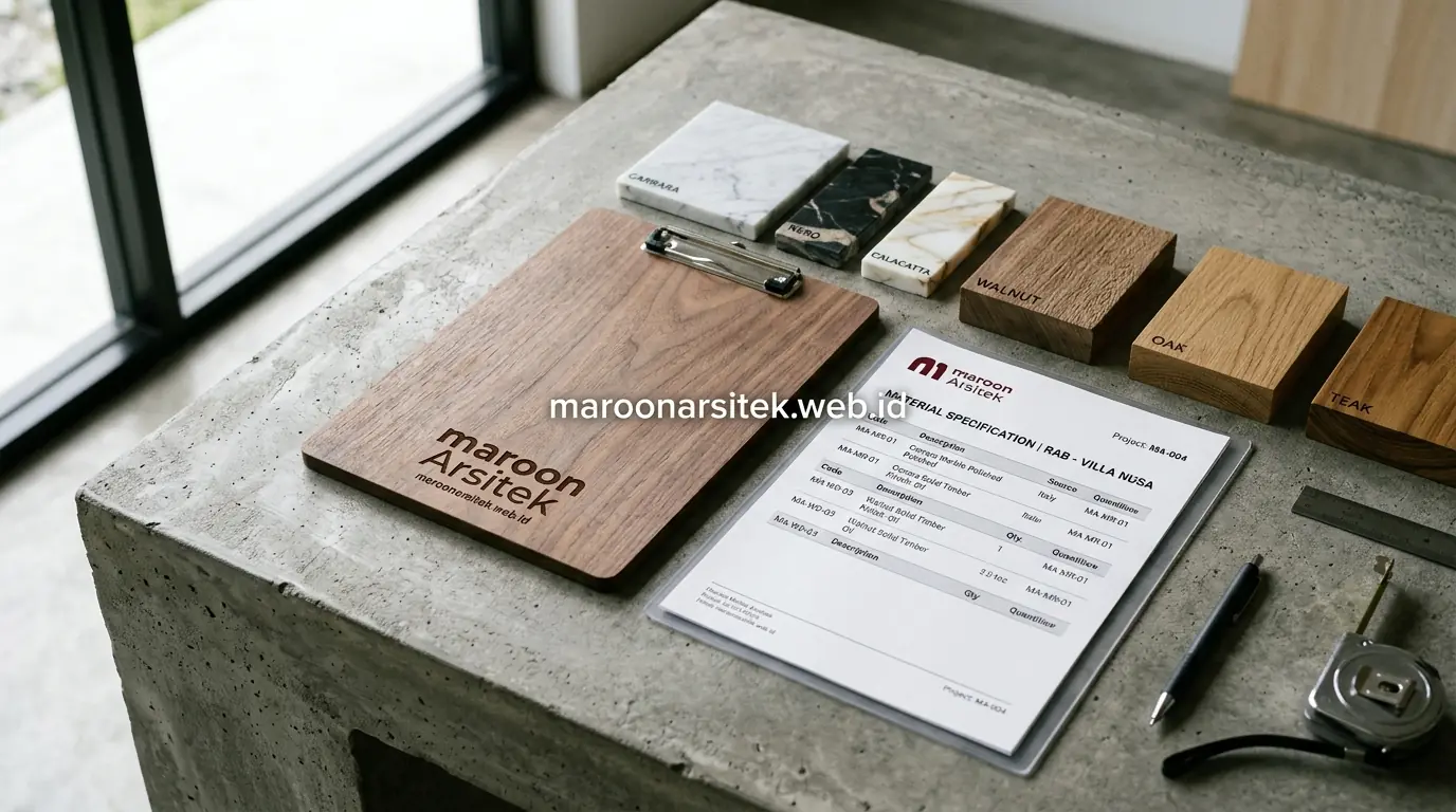Transparansi rincian harga material dalam RAB pembangunan rumah