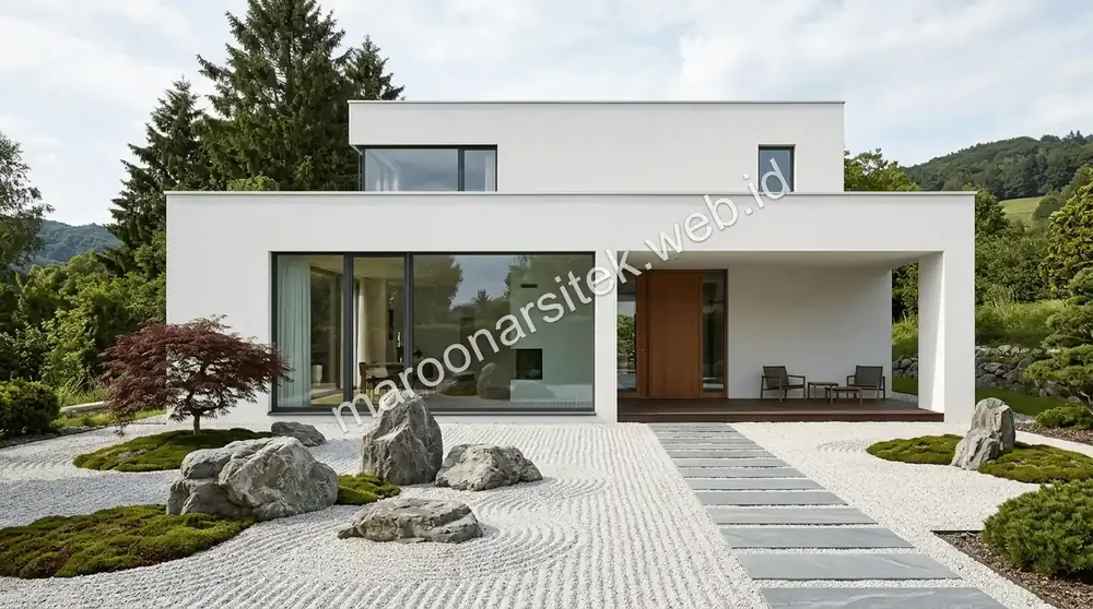 Rumah Minimalis Modern White Concept — Maroon Arsitek