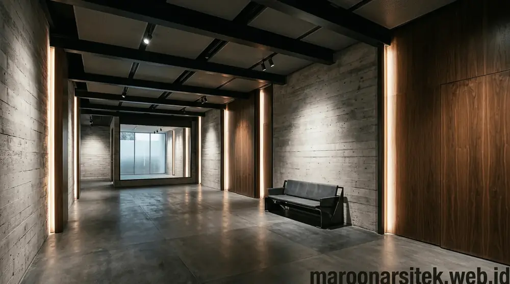 Interior Ruang Keluarga Mewah — Maroon Arsitek
