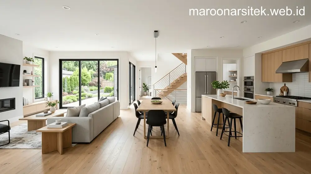 Hasil renovasi rumah tinggal modern — Maroon Arsitek