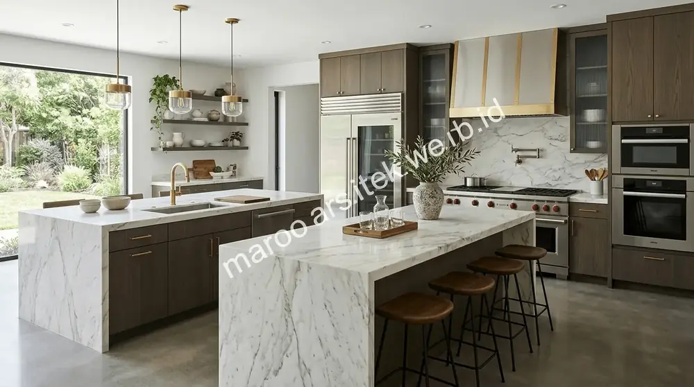 Desain Kitchen Set dan Dapur Kontemporer — Maroon Arsitek